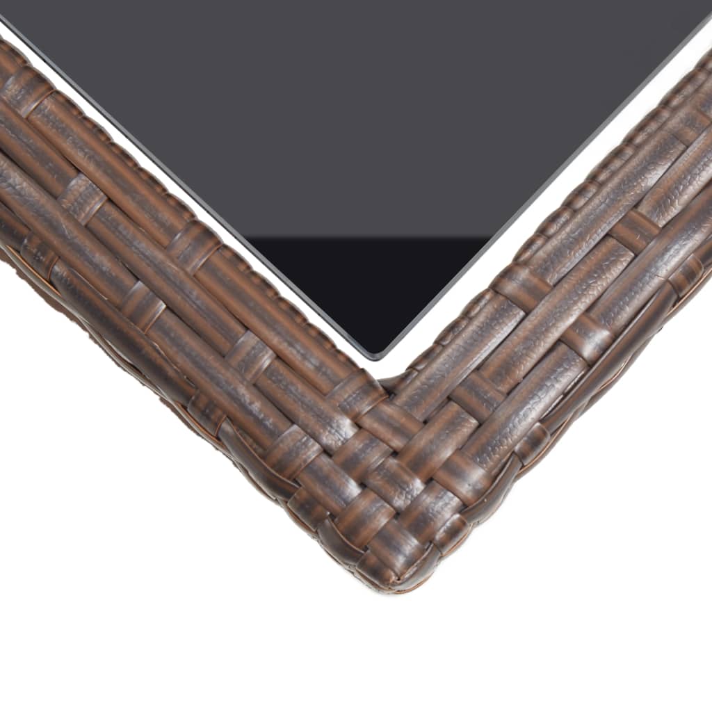 Ensemble à manger de jardin 3 pcs Marron