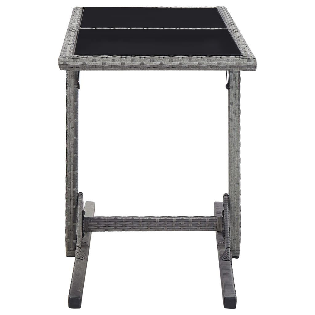 Ensemble à manger de jardin 3 pcs Gris