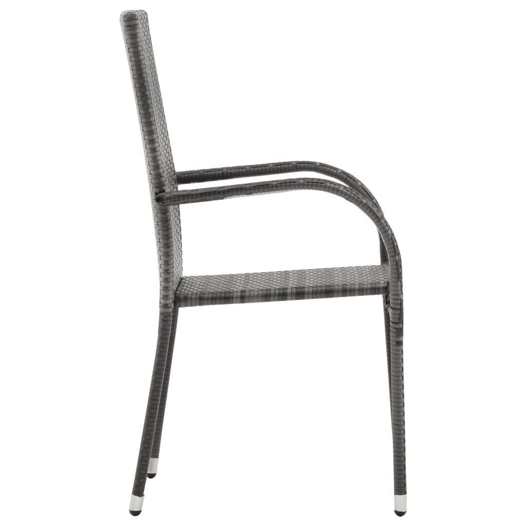Ensemble à manger de jardin 3 pcs Gris