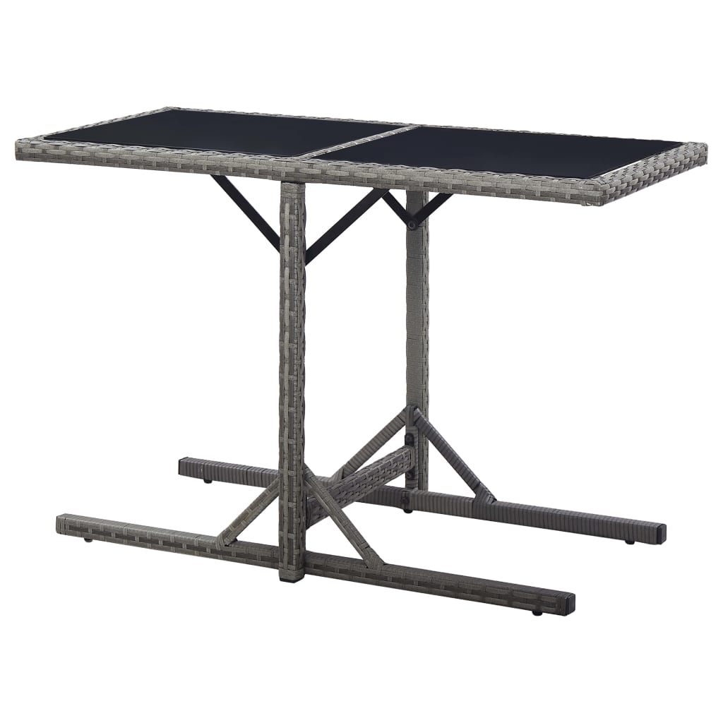 Ensemble à manger de jardin 3 pcs Gris