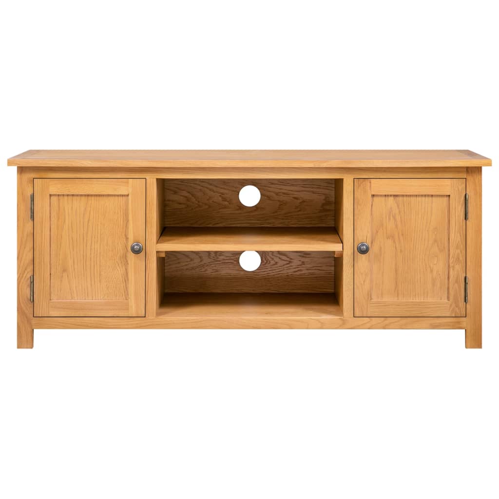 Meuble TV 110x35x44 cm Bois de chêne massif - XIOS