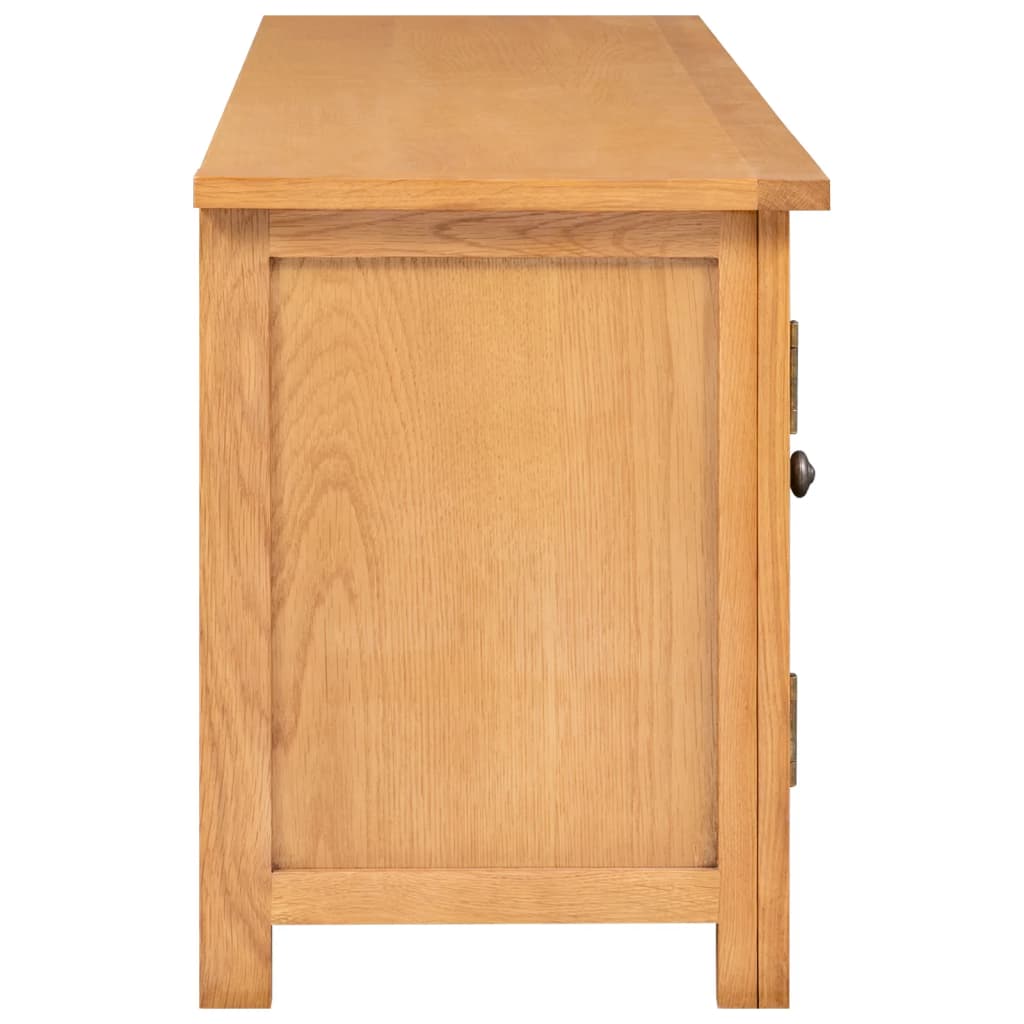 Meuble TV 110x35x44 cm Bois de chêne massif - XIOS