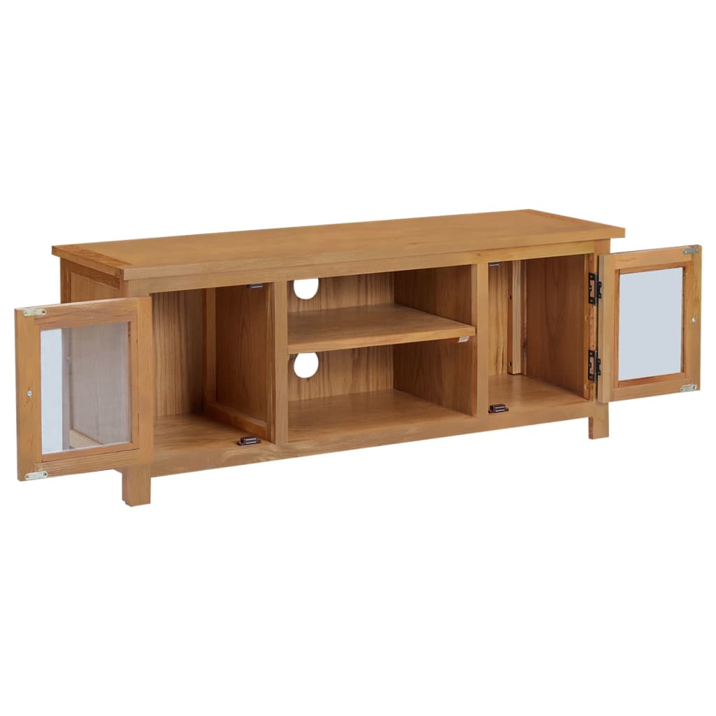 Meuble TV 110x35x44 cm Bois de chêne massif - XIOS