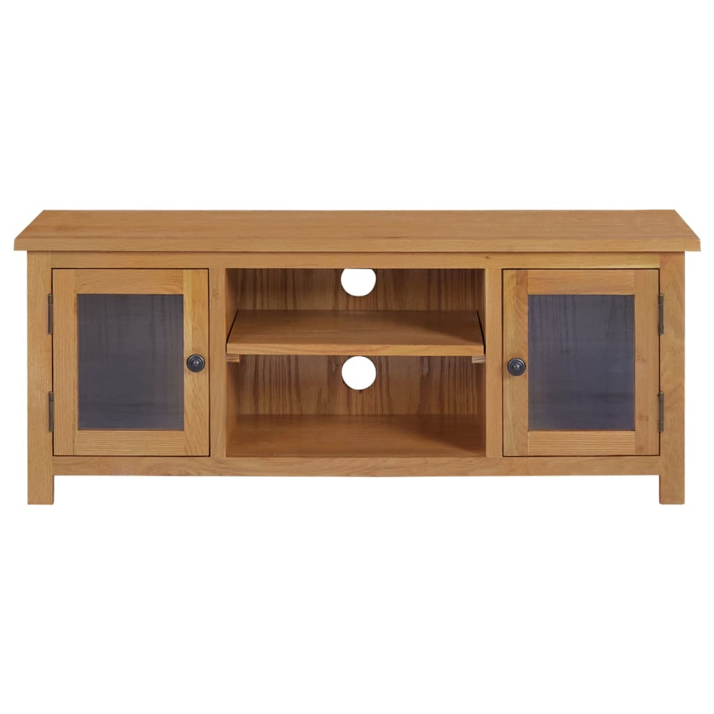 Meuble TV 110x35x44 cm Bois de chêne massif - XIOS