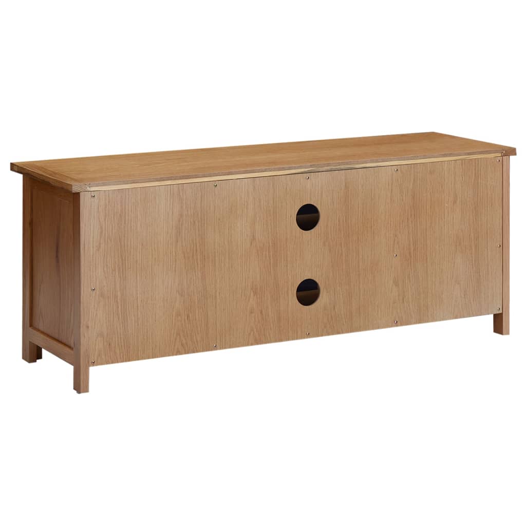 Meuble TV 110x35x44 cm Bois de chêne massif - XIOS