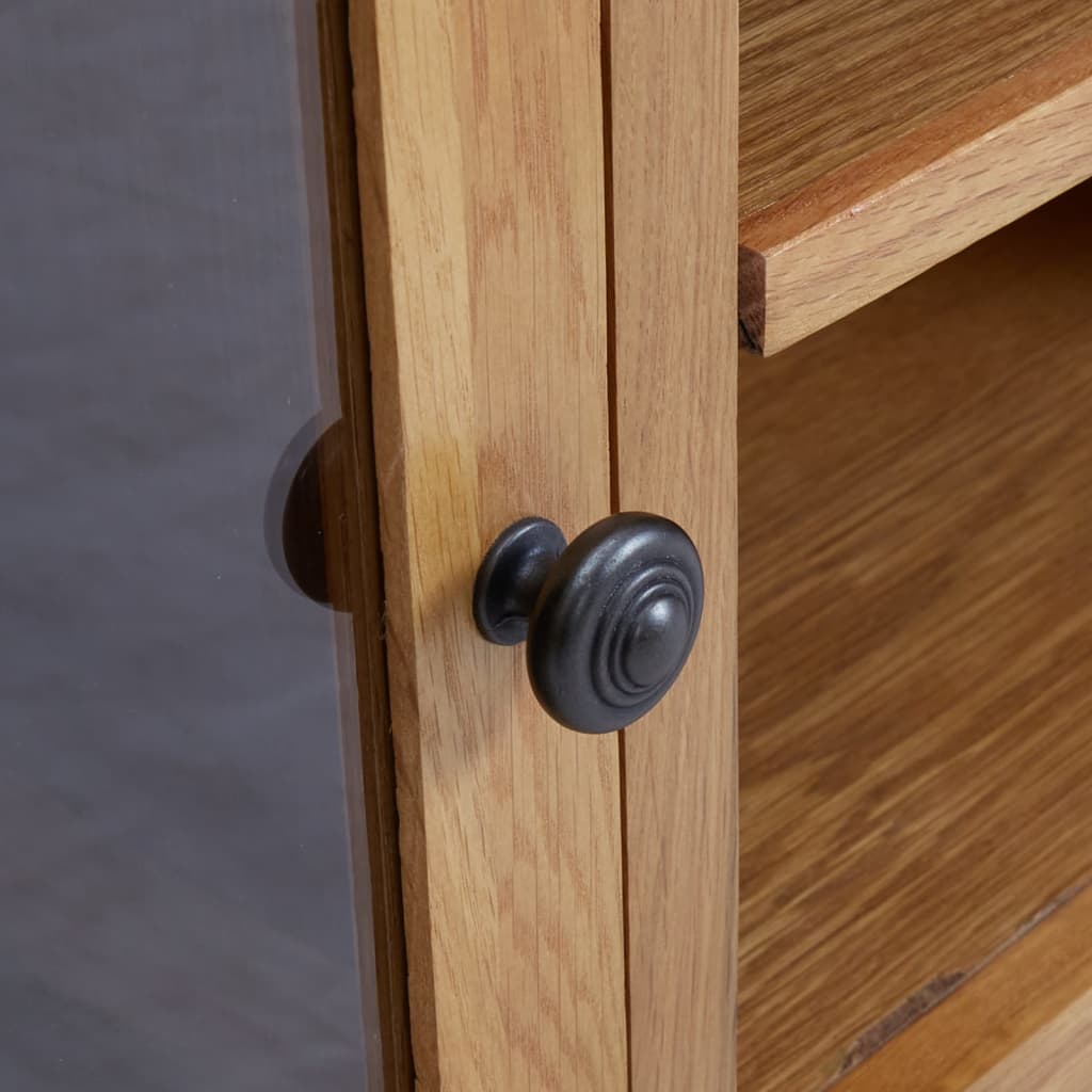 Meuble TV 110x35x44 cm Bois de chêne massif - XIOS