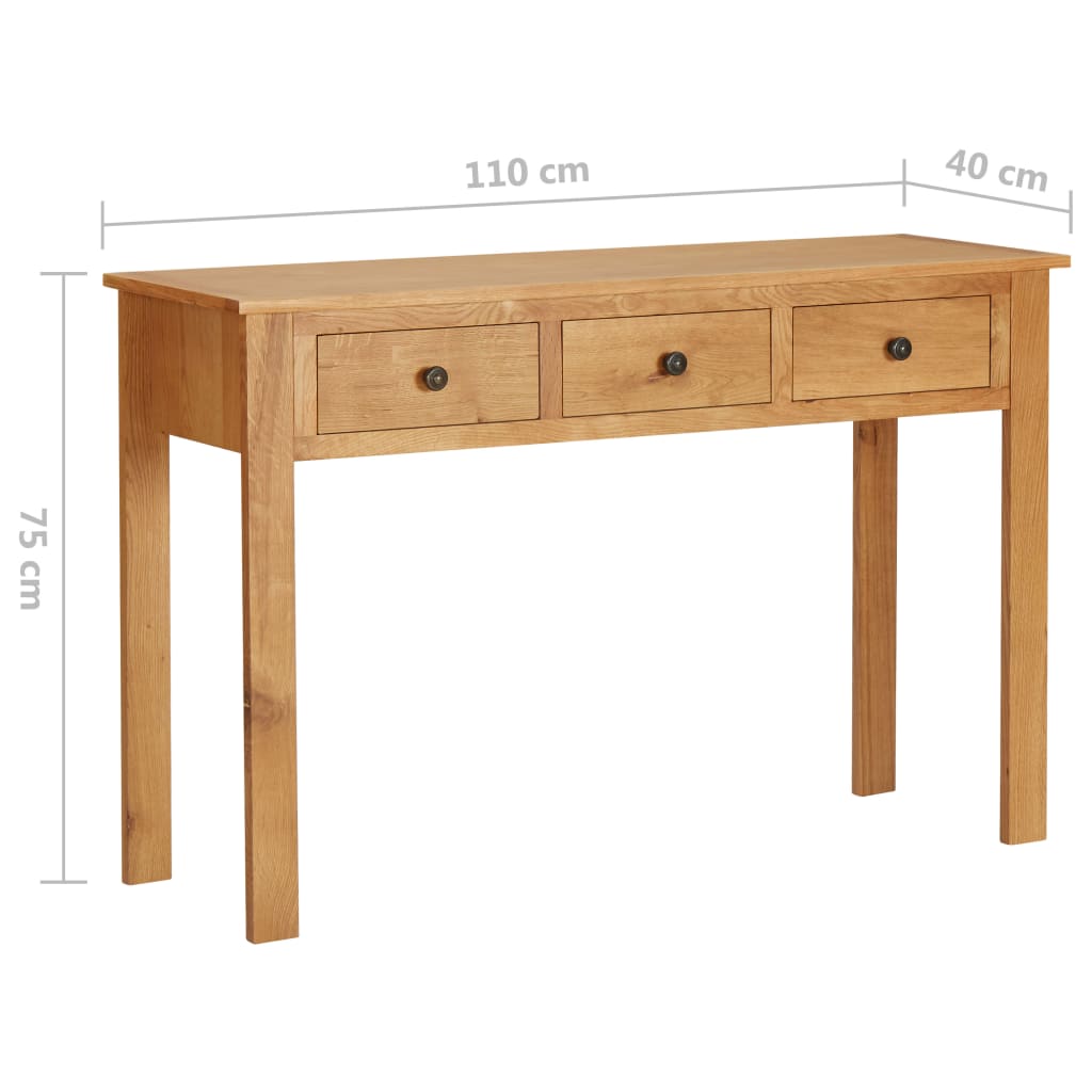 Coiffeuse 110x40x75 cm Bois de chêne massif - XIOS