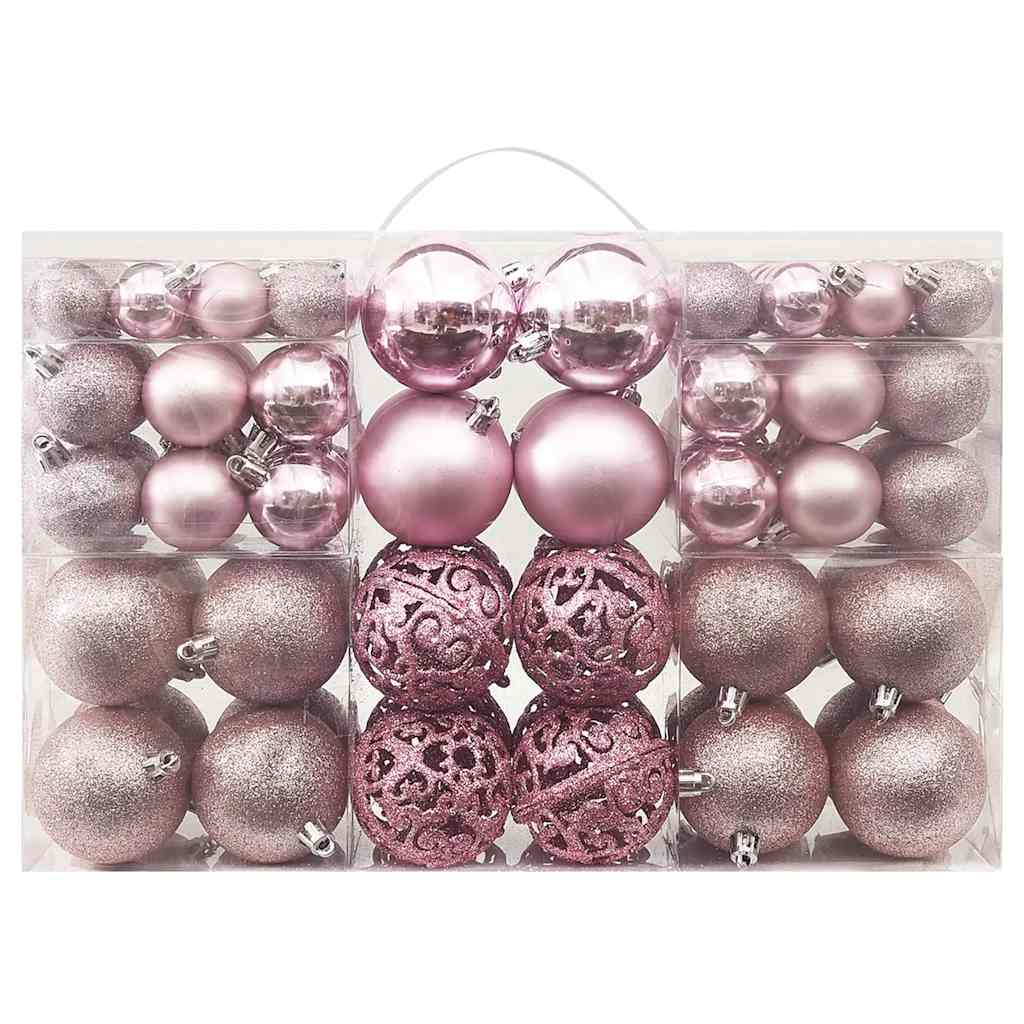 Ensemble de boules de Noël 100 pcs Rose - XIOS