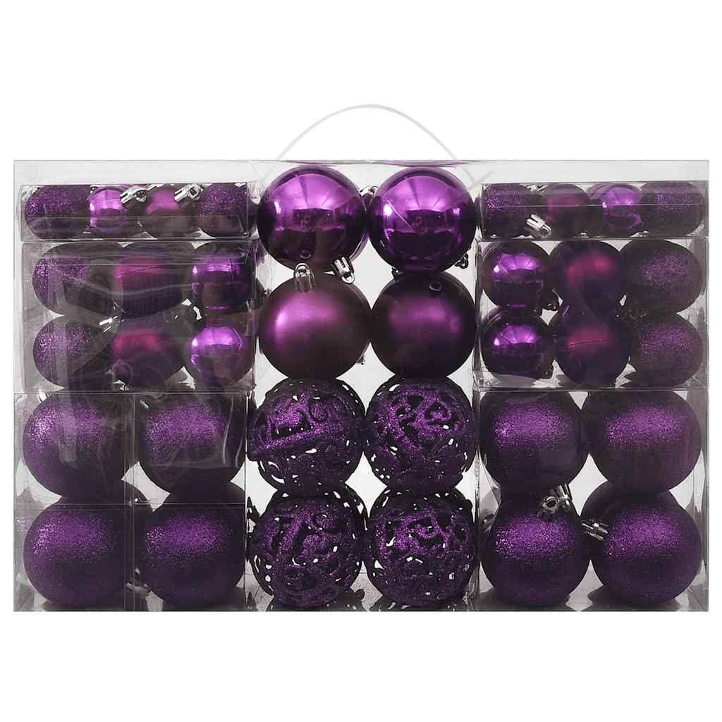 Ensemble de boules de Noël 100 pcs Violet - XIOS