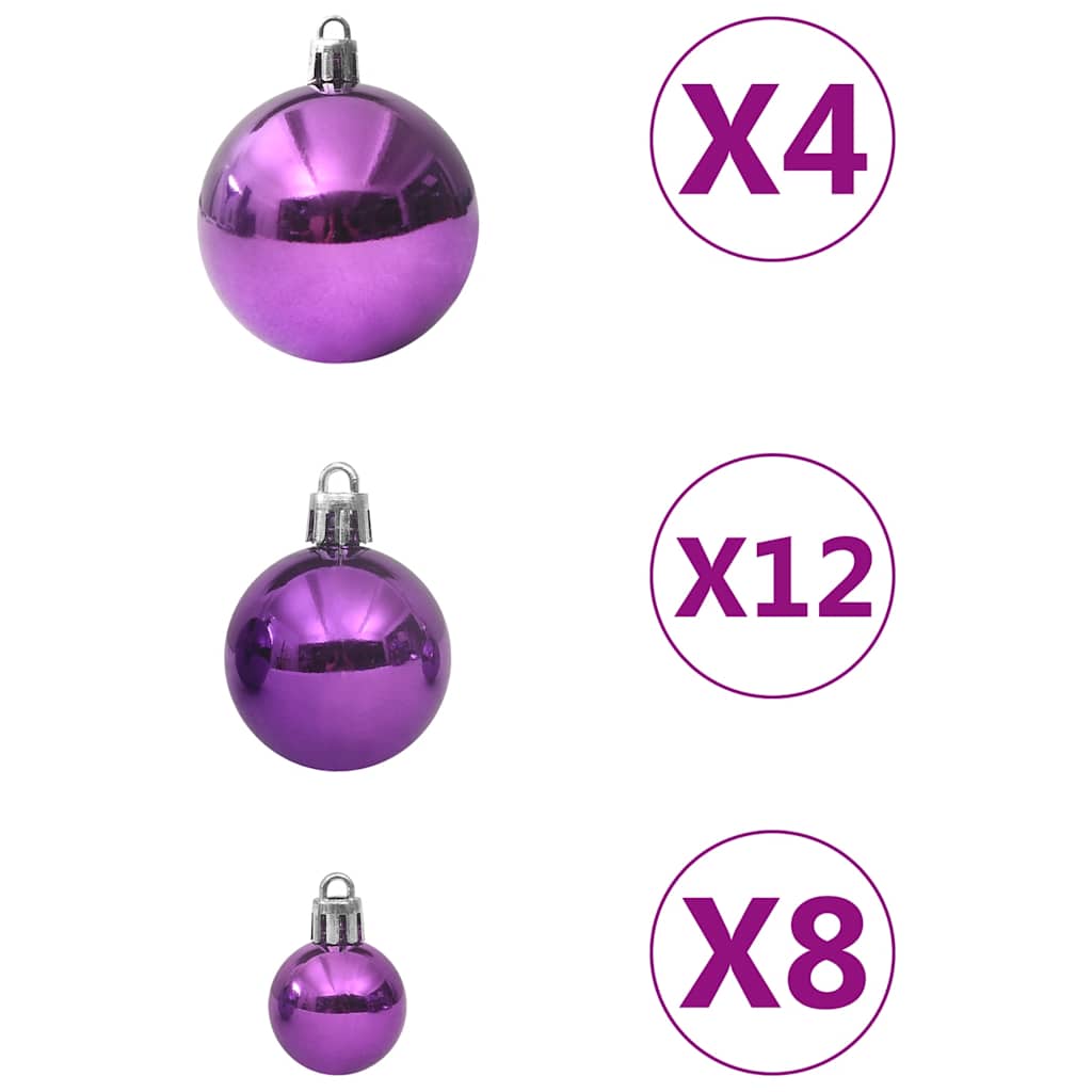 Ensemble de boules de Noël 100 pcs Violet - XIOS