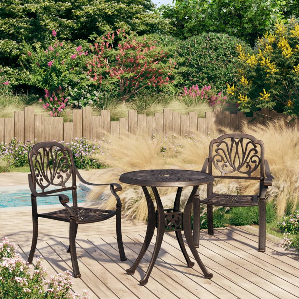Ensemble de bistro 3 pcs Aluminium coulé Bronze - XIOS