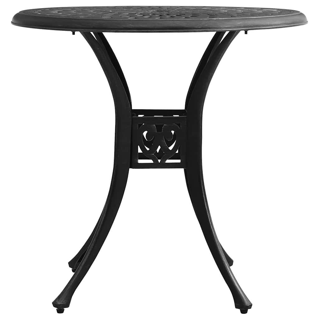 Ensemble de bistro 3 pcs Aluminium coulé Noir
