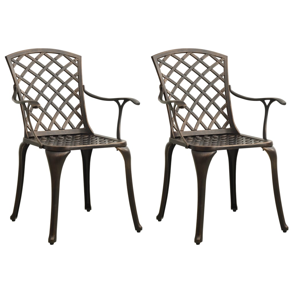 Ensemble de bistro 3 pcs Aluminium coulé Bronze