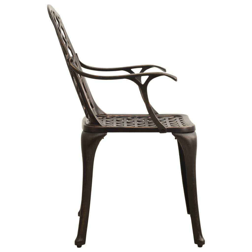 Ensemble de bistro 3 pcs Aluminium coulé Bronze