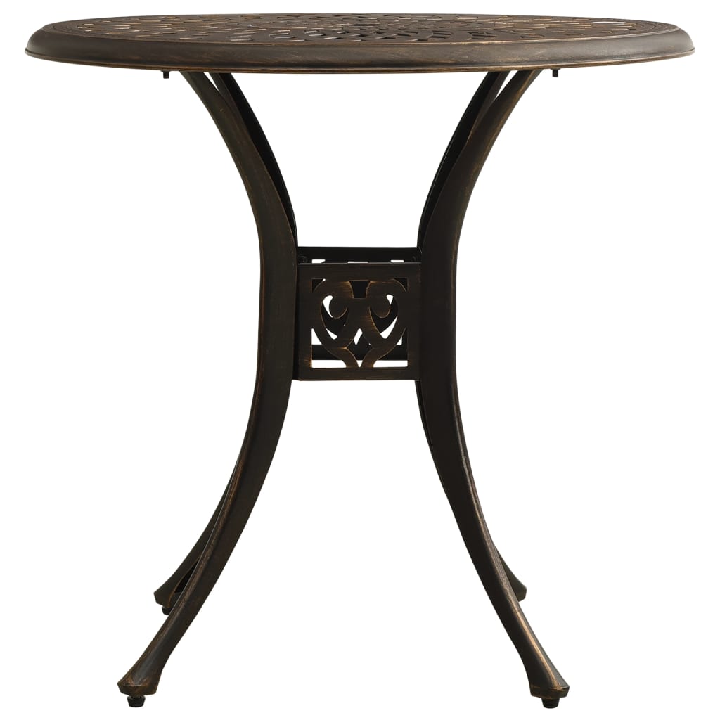 Ensemble de bistro 3 pcs Aluminium coulé Bronze