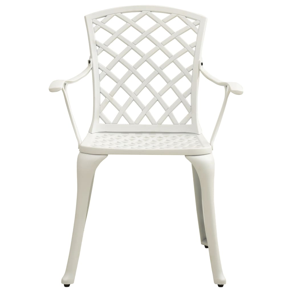 Ensemble de bistro 3 pcs Aluminium coulé Blanc
