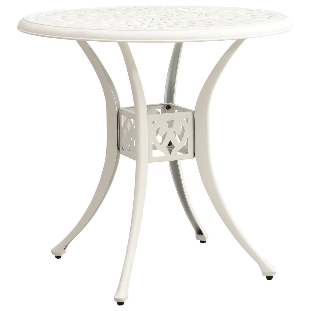 Ensemble de bistro 3 pcs Aluminium coulé Blanc