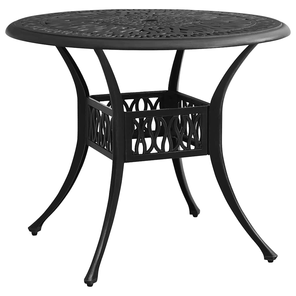 Ensemble de bistro 3 pcs Aluminium coulé Noir