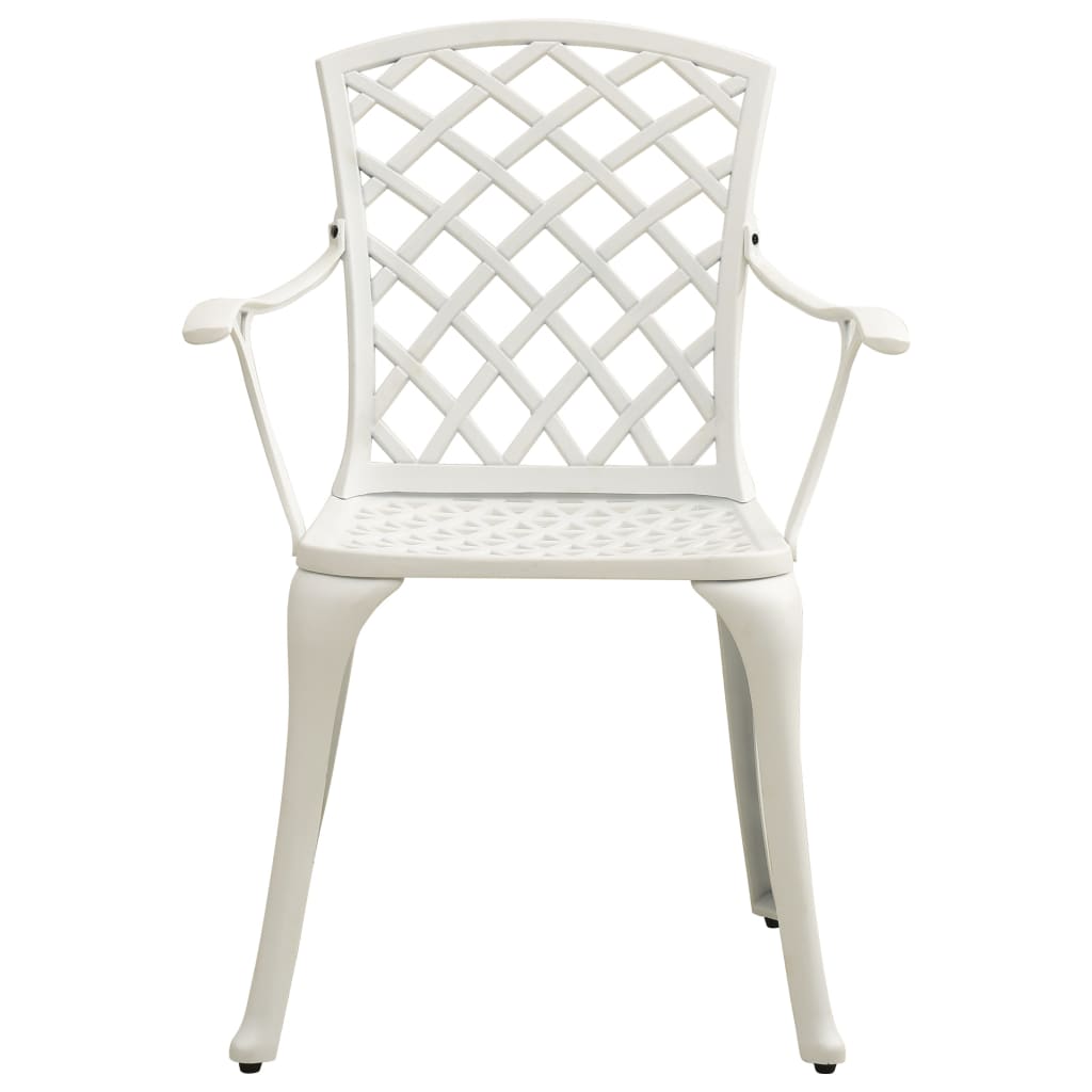 Ensemble de bistro 3 pcs Aluminium coulé Blanc