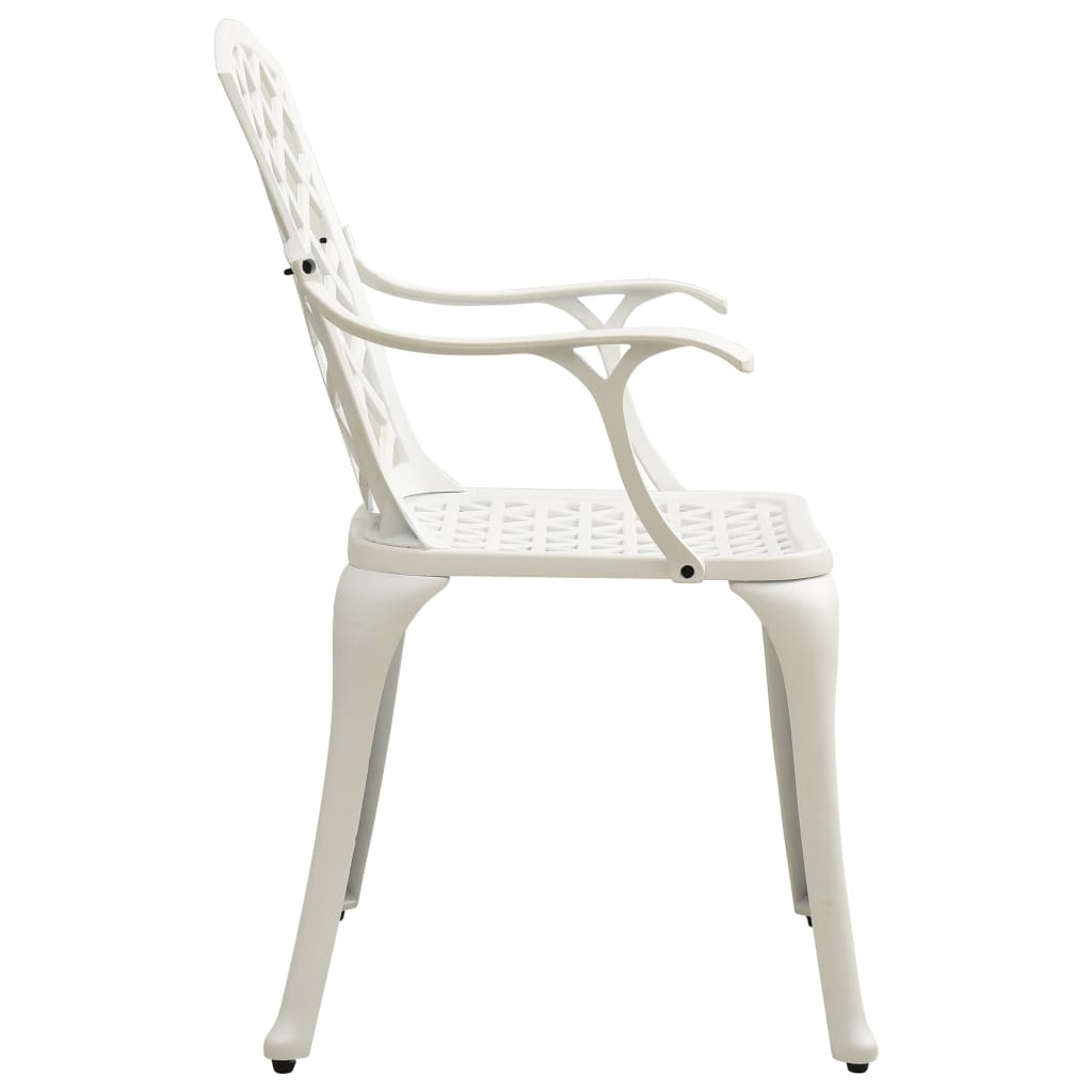 Ensemble de bistro 3 pcs Aluminium coulé Blanc