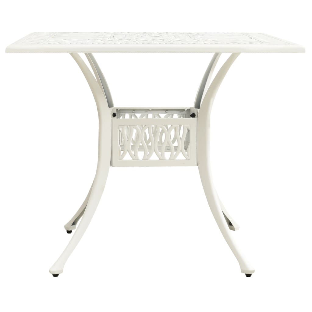 Ensemble de bistro 3 pcs Aluminium coulé Blanc