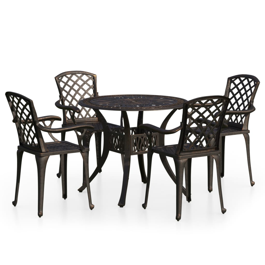 Ensemble de bistro 5 pcs Aluminium coulé Bronze