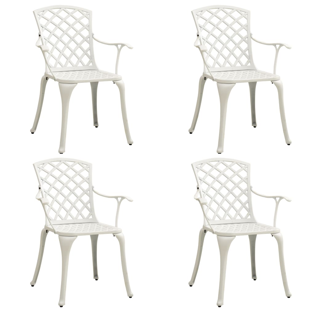 Ensemble de bistro 5 pcs Aluminium coulé Blanc