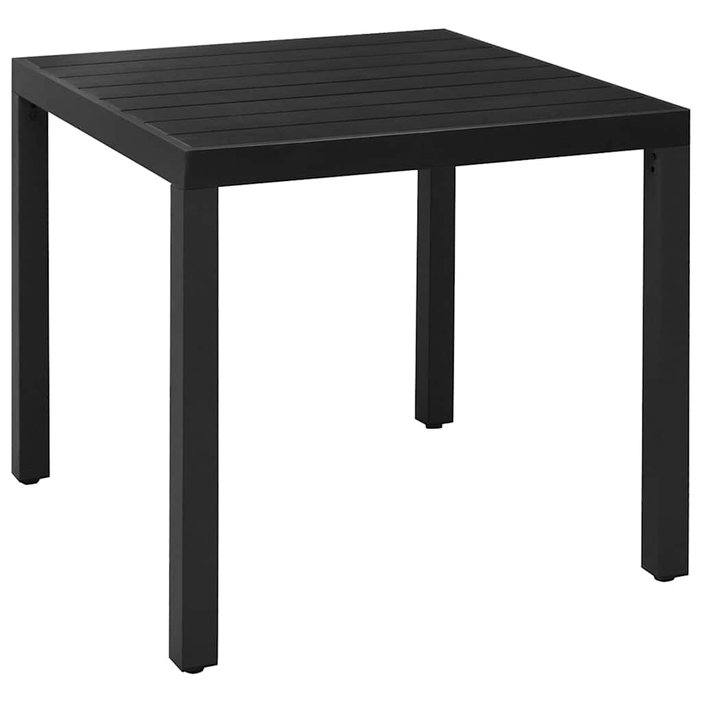 Ensemble à manger de jardin 5 pcs aluminium noir