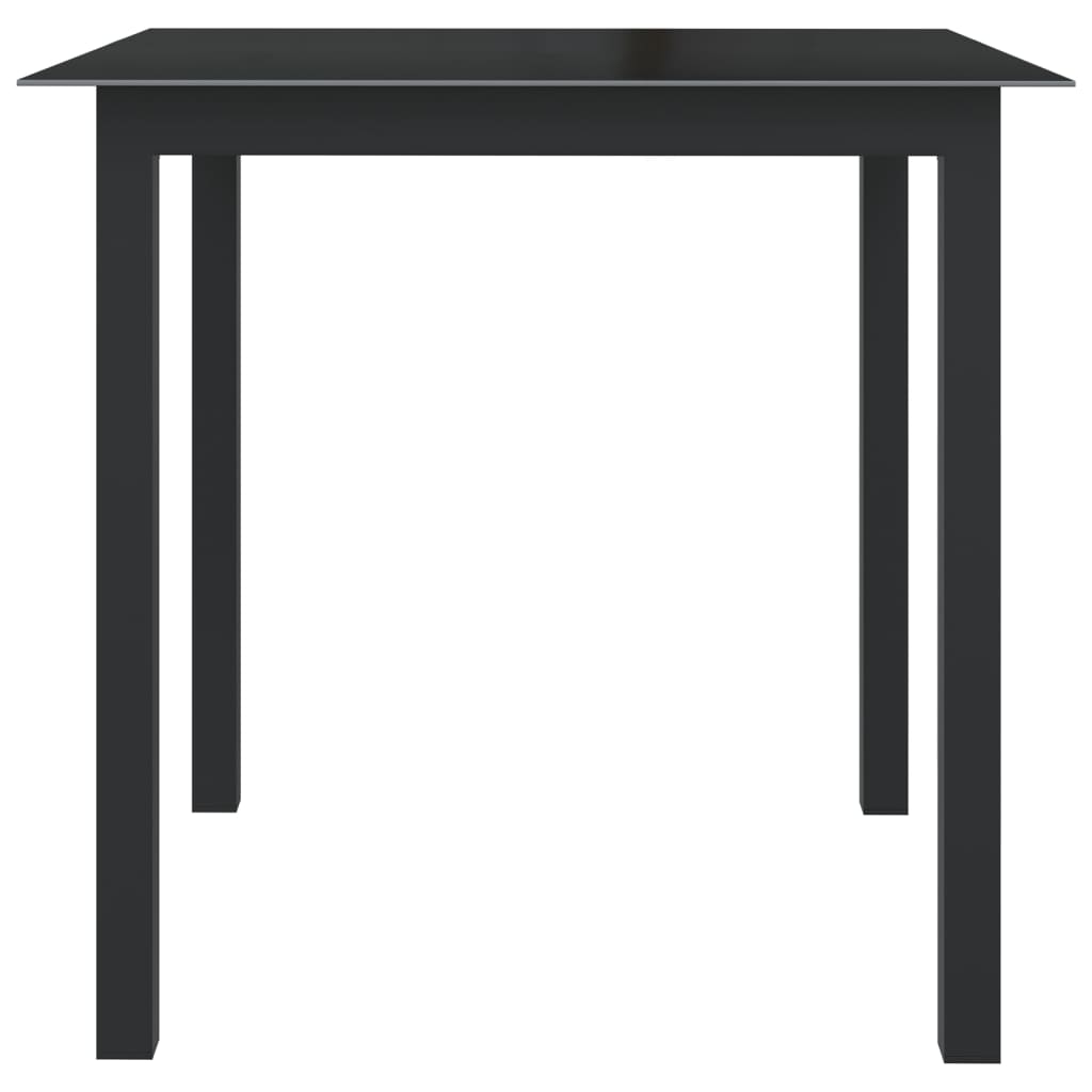 Ensemble à manger de jardin 5 pcs aluminium anthracite