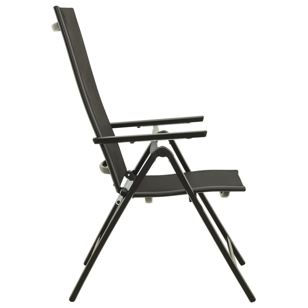 Ensemble à manger de jardin 5 pcs aluminium anthracite