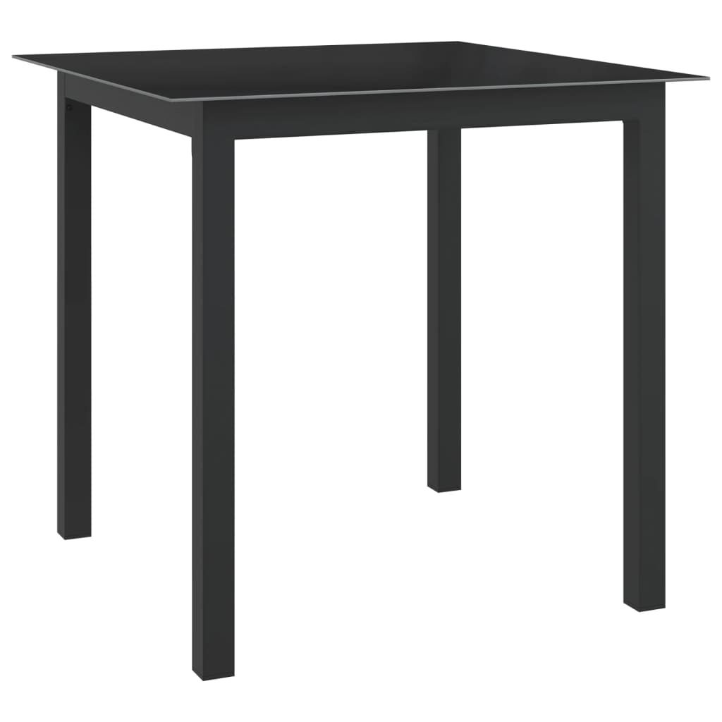 Ensemble à manger de jardin 5 pcs aluminium anthracite
