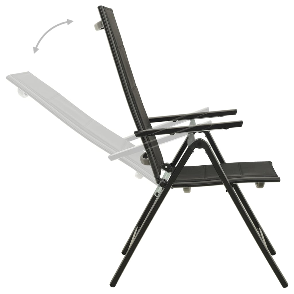 Ensemble à manger de jardin 5 pcs aluminium anthracite
