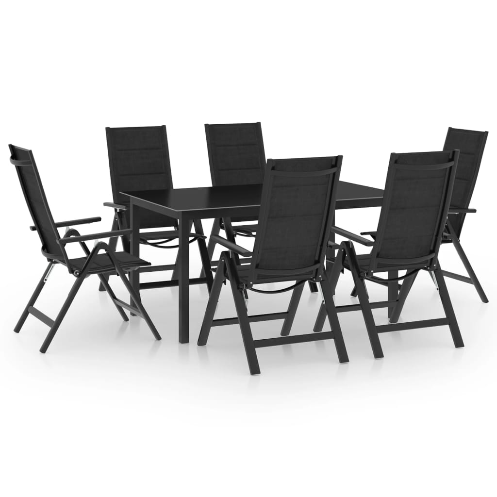 Ensemble à manger de jardin 7 pcs aluminium anthracite - XIOS