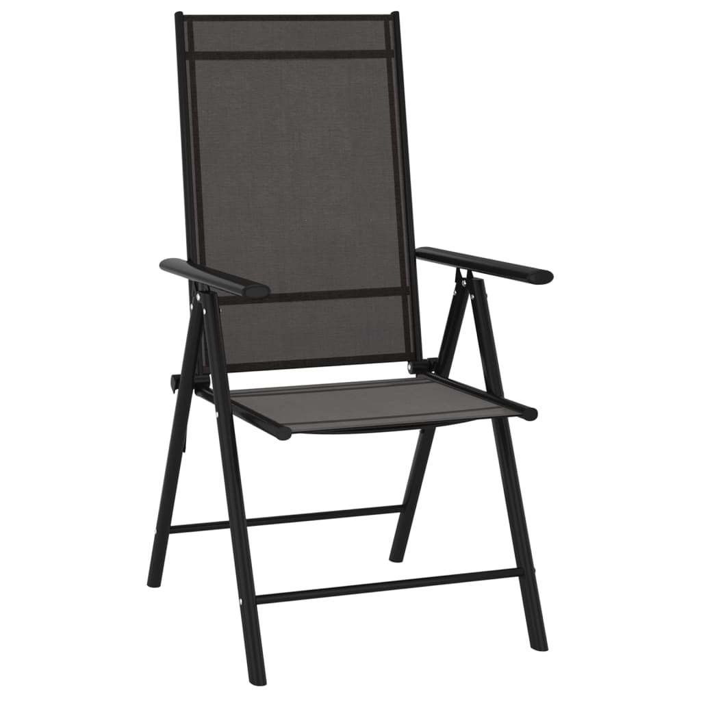 Salon de jardin 9 pcs Noir et anthracite