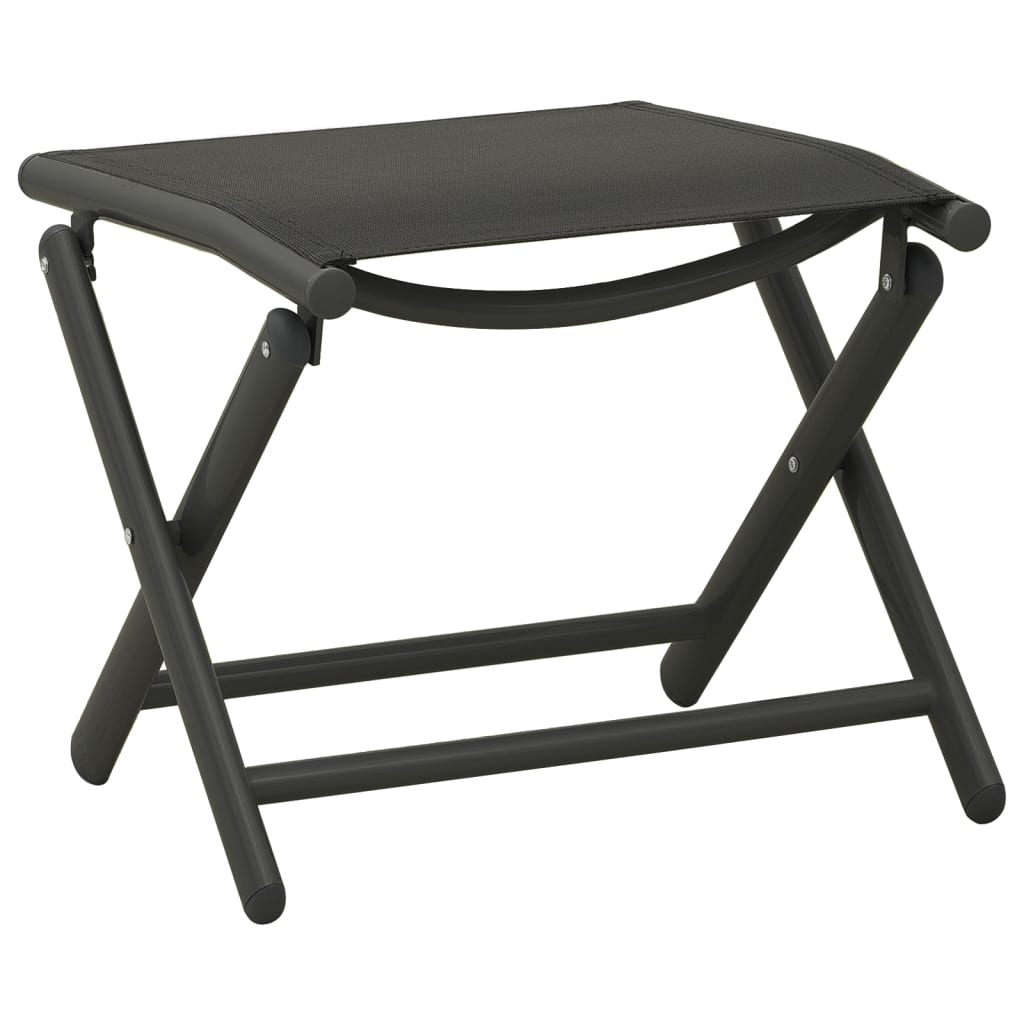 Salon de jardin 9 pcs Noir et anthracite