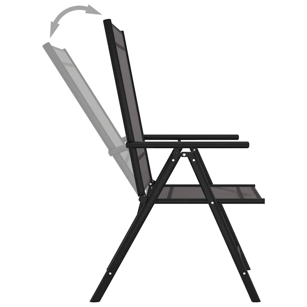 Ensemble à manger de jardin 10 pcs noir et anthracite