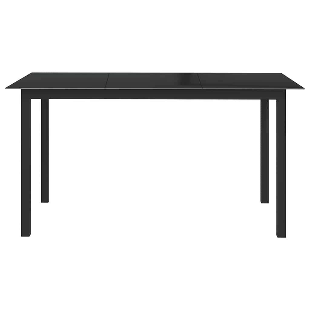 Ensemble à manger de jardin 10 pcs noir et anthracite