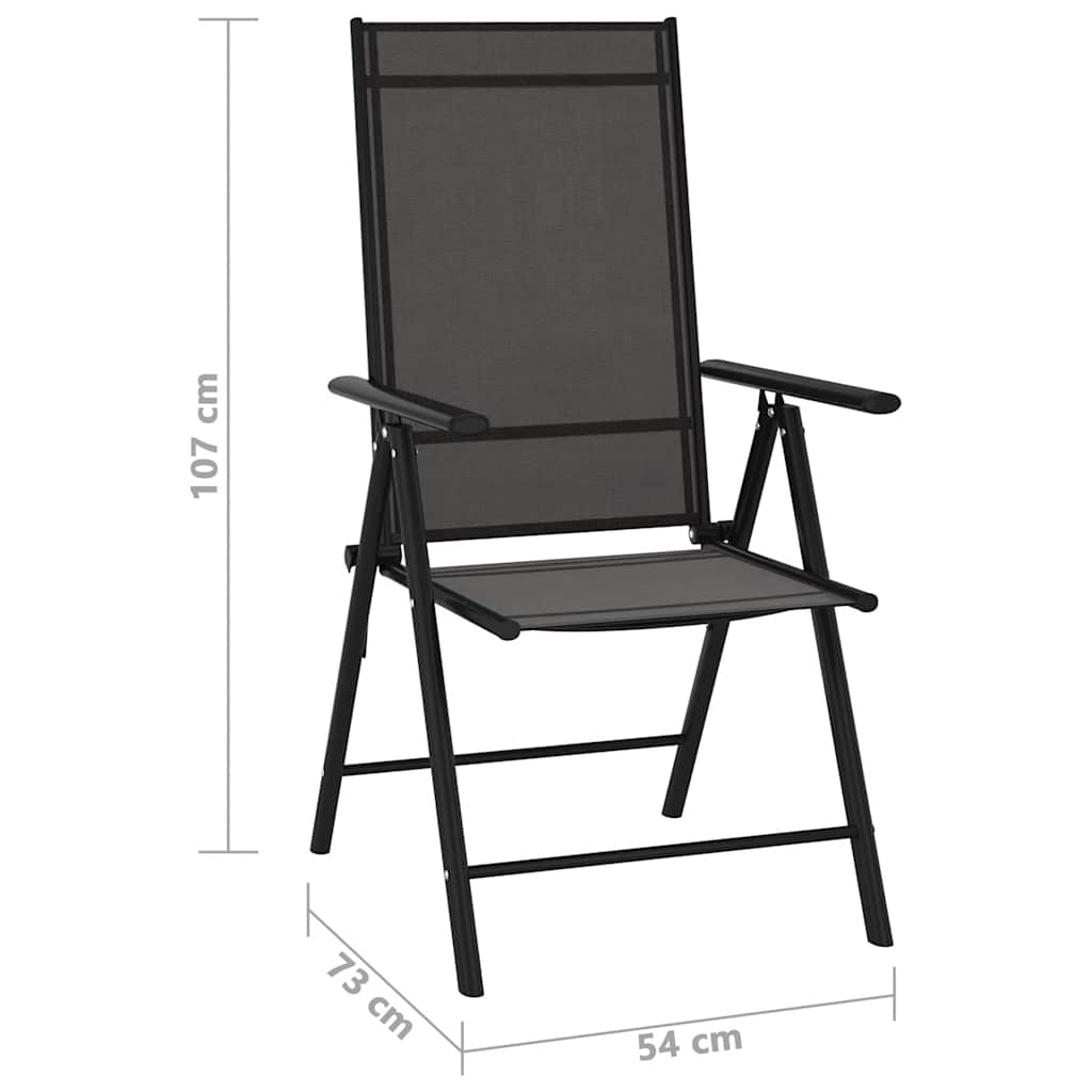 Ensemble à manger de jardin 10 pcs noir et anthracite