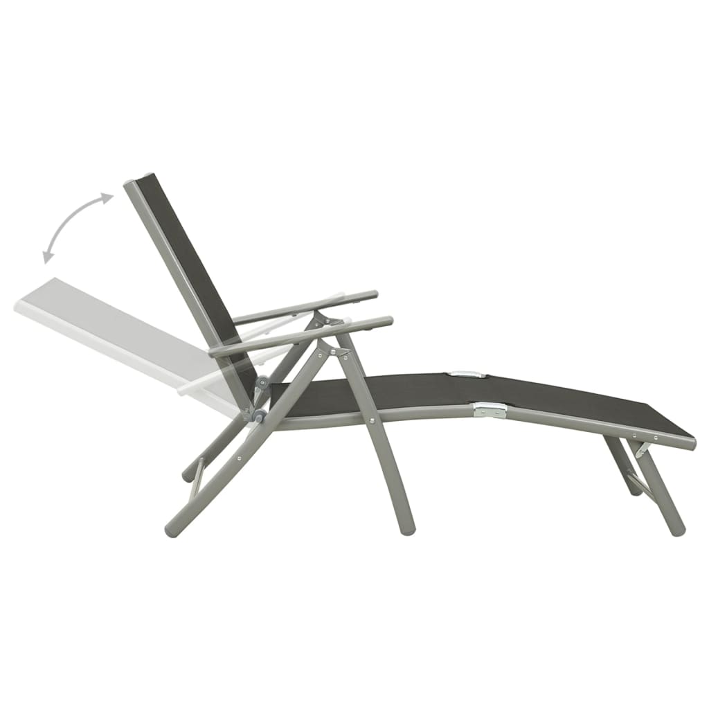 Ensemble à manger de jardin 10 pcs noir et argenté