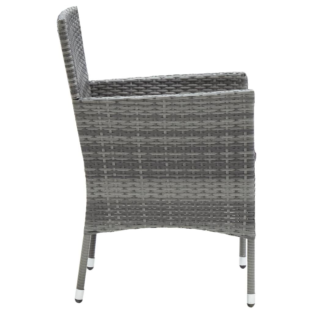 Ensemble à manger de jardin 5 pcs Gris
