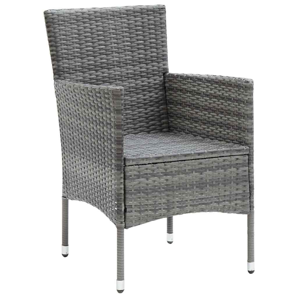 Ensemble à manger de jardin 5 pcs Gris