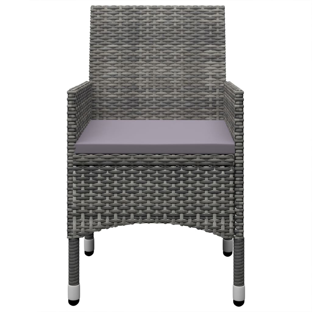 Ensemble à manger de jardin 5 pcs Gris