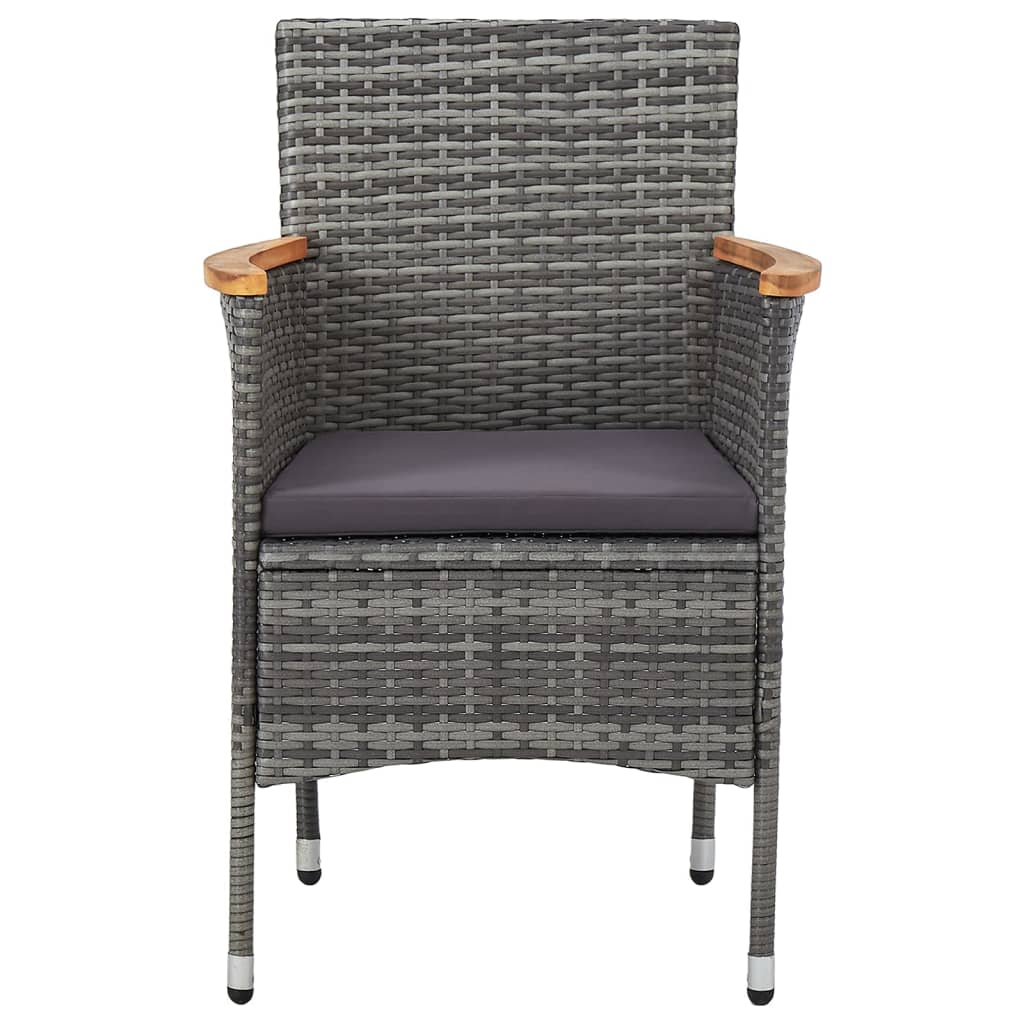 Ensemble à manger de jardin 5 pcs Gris