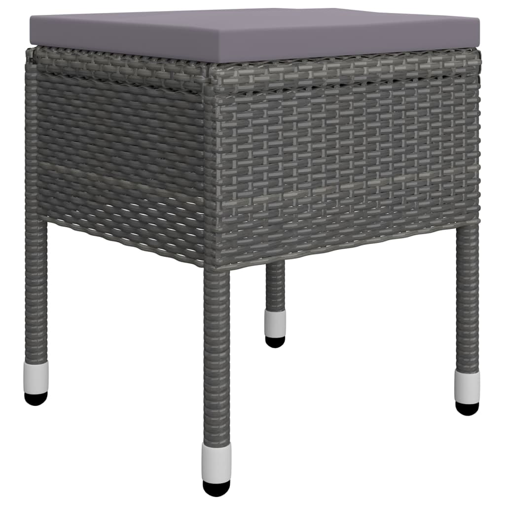 Ensemble à manger de jardin 5 pcs Gris