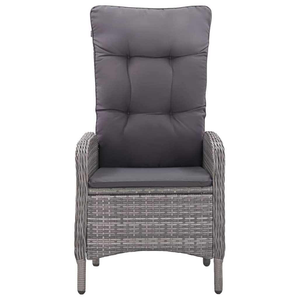 Ensemble à manger de jardin 5 pcs Gris