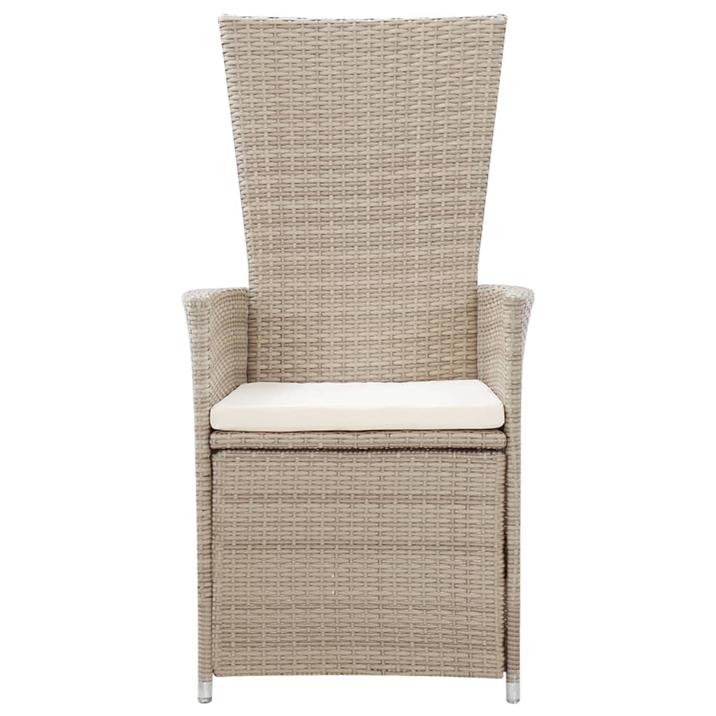 Ensemble à manger de jardin 5 pcs beige