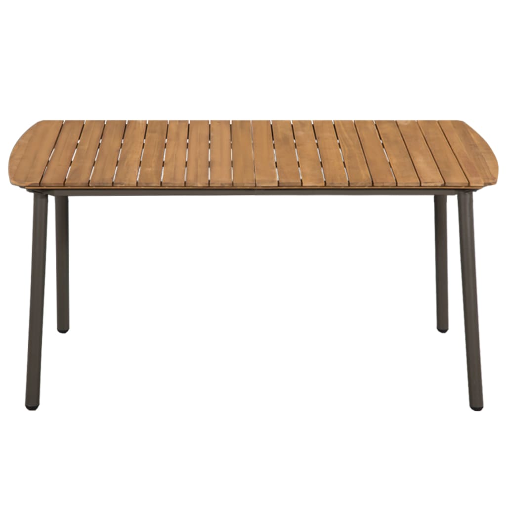 Ensemble à manger de jardin 5 pcs Résine tressée Marron