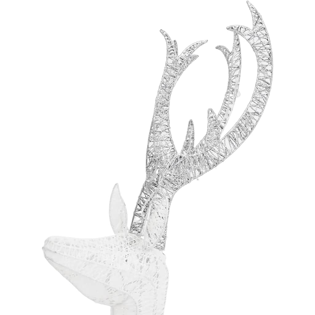 Décoration de Noël famille de rennes Blanc et argenté 201 LED - XIOS