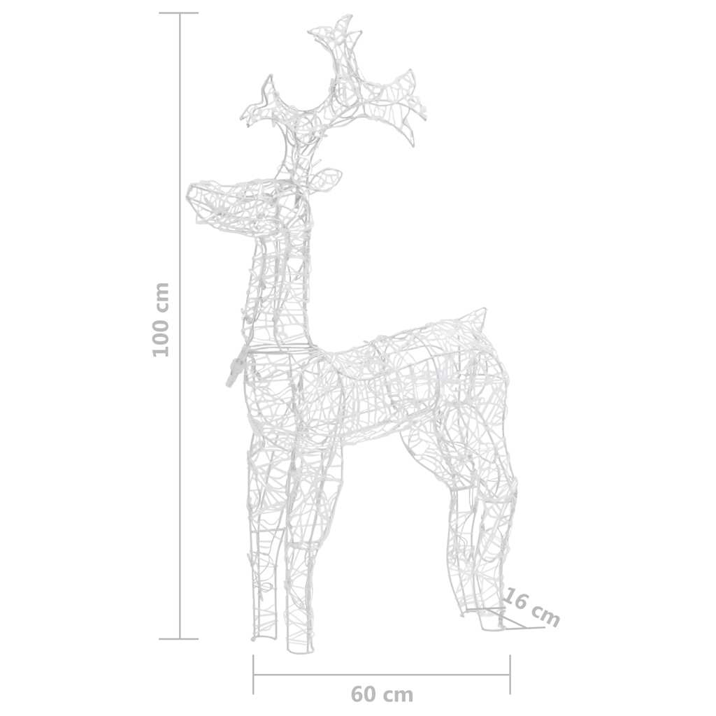 Renne de décoration de Noël 90 LED 60x16x100 cm Acrylique - XIOS