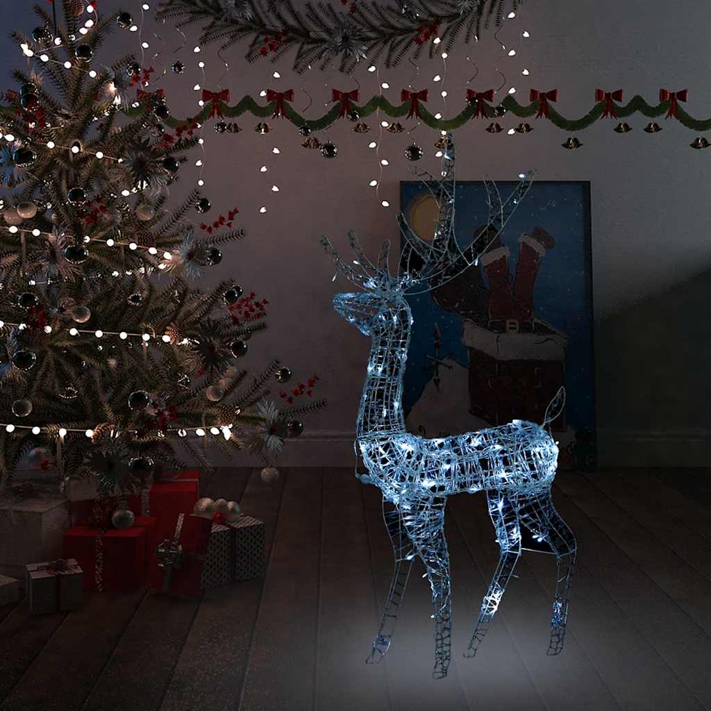 Renne de décoration de Noël Acrylique 140 LED blanc froid 120 cm - XIOS